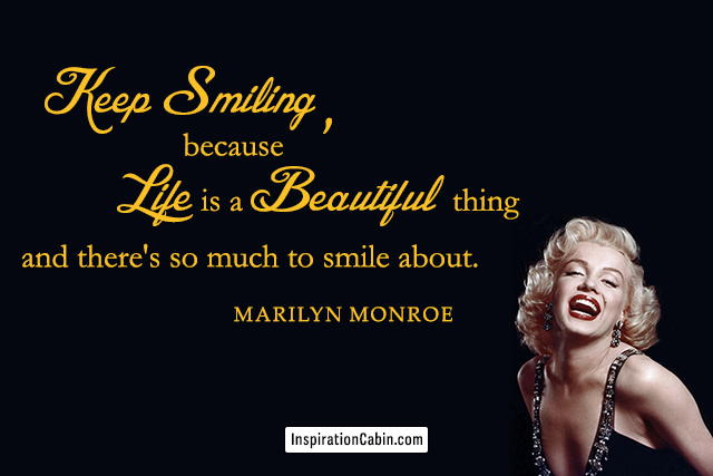 smile quotes marilyn monroe