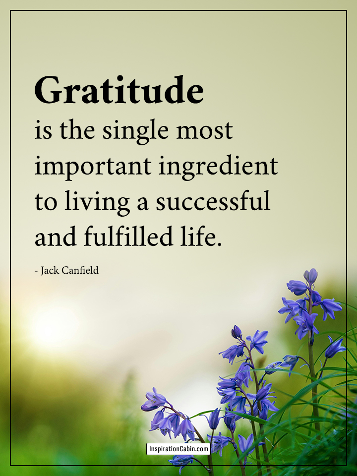 Gratitude is the single most important ingredient